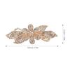 IWOWHERO Rhinestone Flower Hair Clip Large Spring-loaded Metal Barrette White Decorative Hair Accessory for Women Bridal and Dressy Hairstyles view 2