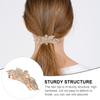 IWOWHERO Rhinestone Flower Hair Clip Large Spring-loaded Metal Barrette White Decorative Hair Accessory for Women Bridal and Dressy Hairstyles view 3