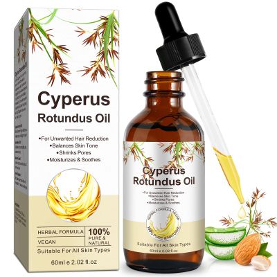 Cyperus Rotundus Oil with Sweet Almond Hair Removal Prep Oil Helps Prepare Skin for Hair Removal, Soothing Formula for Sensitive Skin 2.0 fl oz