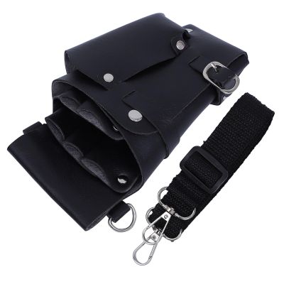BEBEMOKO Barber Shears Tool Bag Waist Pouch Black Scissors Holder for Hairdressers Hair Stylist Scissor Kit Pocket with Belt 50 Pieces for Salon Hair Cutting Tools