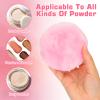 2Pcs Long Body Powder Puff, 3.5"Washable Powder Puff Face for Wet Dry Makeup, Face, Body(White/Pink) view 4