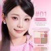 Life Girls Fuzzy Fantasy Seven-Colored Face Synthesis,Eye shadow disk,Dull-light Pearl-light High-light Eye Shadow Red-cheeked Woman All-in-One (01# Sweet Coffee Pink Brown) view 2