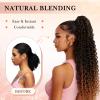 vroosar 28inch Drawstring Ponytail Extension,Hair Extensions For Women,Long Curly Ponytail Synthetic Hairpieces for Daily Use(T30) view 3