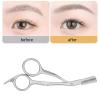 ZAICOLER 2 in 1 Eyebrow Scissors with Comb, Stainless Steel Brows Trimmer, Ergonomic Handle Shaping Tool, Ideal for Men & Women Precise Shaping (Sandblasted) view 2