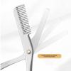 ZAICOLER 2 in 1 Eyebrow Scissors with Comb, Stainless Steel Brows Trimmer, Ergonomic Handle Shaping Tool, Ideal for Men & Women Precise Shaping (Sandblasted) view 3