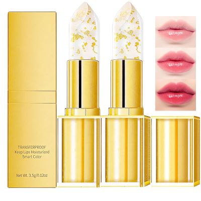2PCs Color Changing Lipstick,Ph Adjusting Lipsticks, pH Adaptive Color-Changing Lipstick,Long Lasting 24 Hours Moisturizing Glossy Shine,Clear Lip stick for Women, Mothers Day Gifts for All Skin