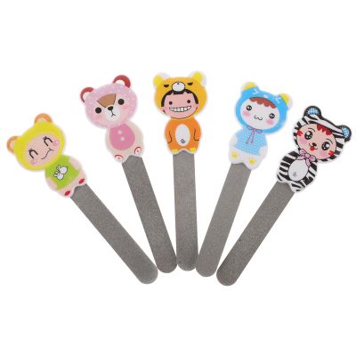 Uonlytech 5pcs Dual-Sided Stainless Steel Nail Files Manicure and Toe Nail Files with Buffering Surface Portable for Women Travel and Household Use