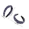STOBAZA 2pcs Knotted Pearl Headbands for Women, Wide Band Denim Fabric Hair Accessories, Blue Gradient Colors, Stylish Hairbands for Daily Wear and Face Washing view 2
