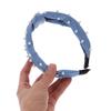 STOBAZA 2pcs Knotted Pearl Headbands for Women, Wide Band Denim Fabric Hair Accessories, Blue Gradient Colors, Stylish Hairbands for Daily Wear and Face Washing view 4