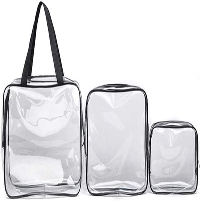 1 pcs Clear Cosmetic Bag Travel T etry Bag set with Zipper PVC Make-up Pouch Handle Straps Packing Organizer S Convenient and nice