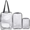 1 pcs Clear Cosmetic Bag Travel T etry Bag set with Zipper PVC Make-up Pouch Handle Straps Packing Organizer S Convenient and nice view 1