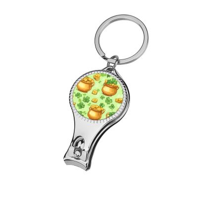Shamrock St-Patrick's Day Coins Nail Clippers Fingernail and Toenail Clipper Cutters Travel Nail Cutters for Men Women