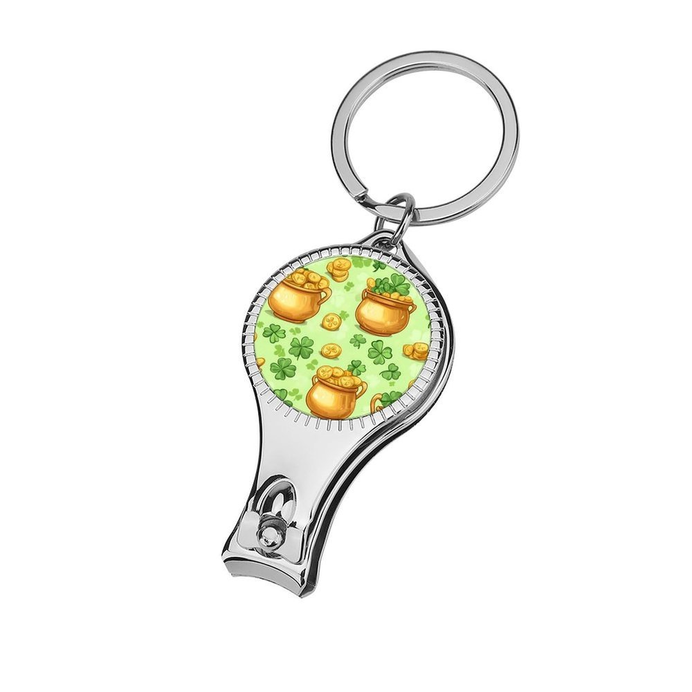 Shamrock St-Patrick's Day Coins Nail Clippers Fingernail and Toenail Clipper Cutters Travel Nail Cutters for Men Women