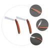 PartyKindom Vintage Wooden Handle Manual Straight Razor 2pcs, Old-fashioned Beard and Mustache Shaver for Men, Professional Hair Salon Shaving Tool view 3