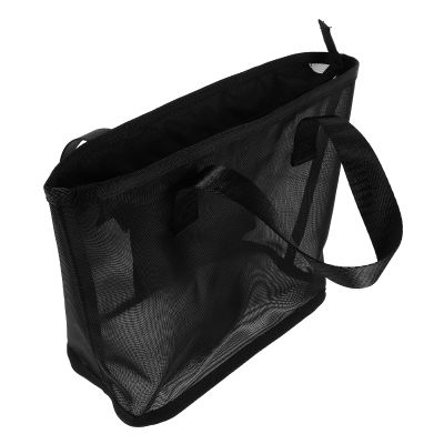 Mikinona Mesh Toiletry Bag with Zipper Large Capacity Mesh Makeup Cosmetic Bag for Women Travel Organizer Handheld Toiletry Storage Pouch