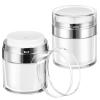 HEALEEP 2pcs 15ml Airless Pump Bottles Pressing Lotion Container Cream Sub Bottle for Travel Skincare Refillable Vacuum Dispenser for Face Moisturizer view 1