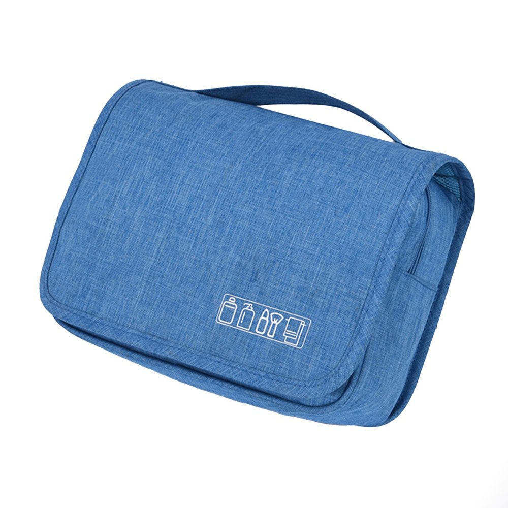KNPSJJRHF Hanging Toiletry Bag Foldable Makeup Waterproof Cosmetic Large Capacity Travel Toiletries Shaving for Men(Blue)