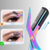 2-in-1 Eyebrow Trimmer Scissor, 2026 New Professional Eyebrow Scissor with Comb, Precision Stainless Steel Eyebrow Trimmer Cutter, Portable Makeup Tool for Women and Men (2, Blue) view 3