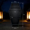 HMCHHH Goth Makeup Shelf - 3 Shelf Standing or Floating Wall Coffin, Makeup Brush Holder, Gothic Decor Accent for Glam Vanity or Spooky Gifts Display -15INCH view 2