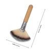 VILLCASE 4 Pcs Large Fan Face Makeup Brush Set, Soft Fluffy Bristles with Natural Wood Handles for Facial Highlighting and Daily Beauty Application view 2