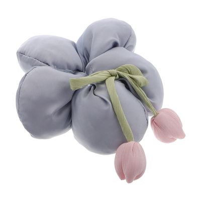Operitacx Flower Hair Scrunchies for Floral Elastic Hair Ties with Large Blue Flower for Low Ponytail
