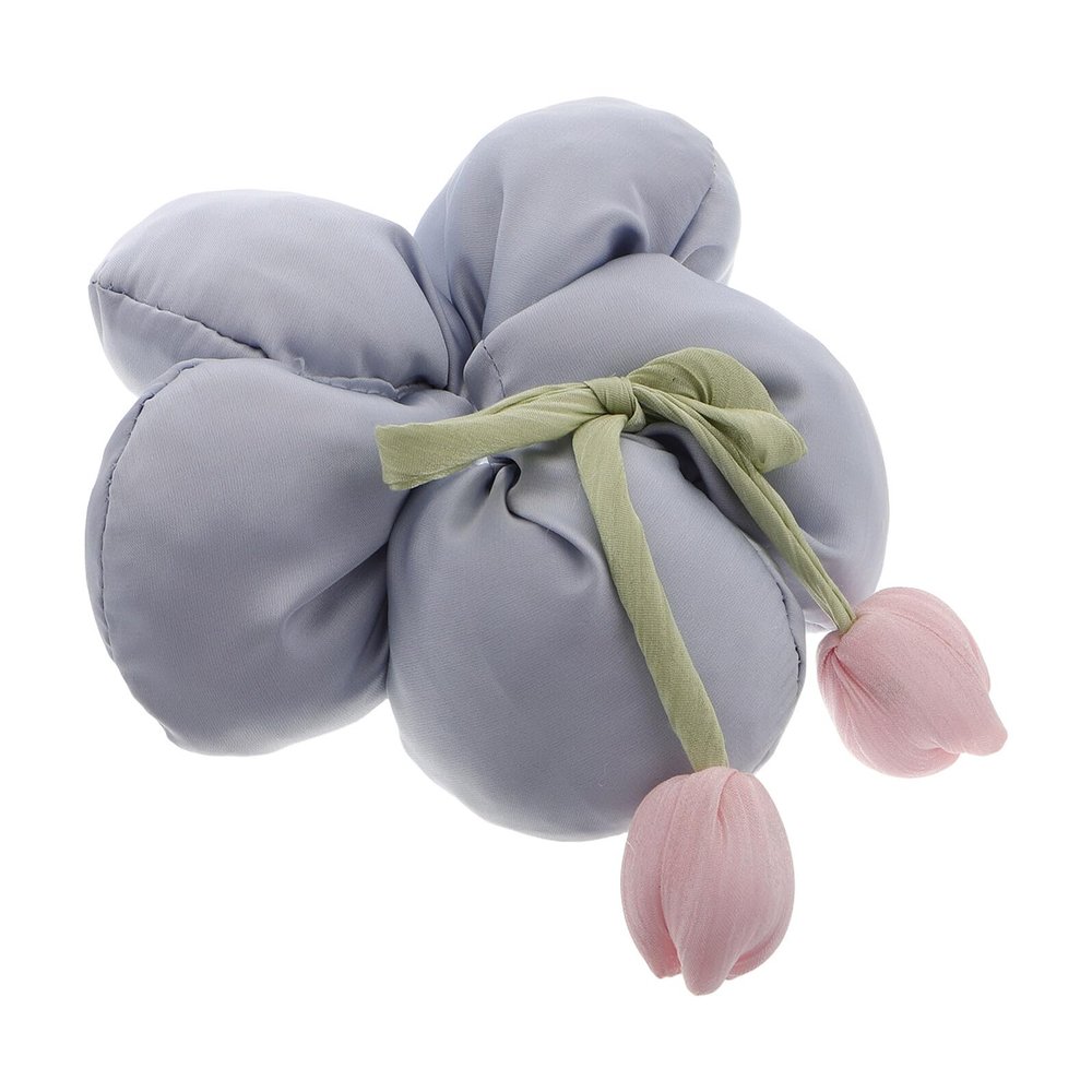 Operitacx Flower Hair Scrunchies for Floral Elastic Hair Ties with Large Blue Flower for Low Ponytail