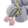 Operitacx Flower Hair Scrunchies for Floral Elastic Hair Ties with Large Blue Flower for Low Ponytail view 3