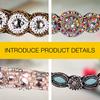 STOBAZA 4pcs Handmade Rhinestone Beads Headbands Set, Crystal Hair Bands with White, Pink, Green, and Designs, Vintage Jewelry Hair Accessories for Womens Party and Daily Wear view 4