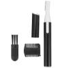 DIYEAH Electric Eyebrow Hair Remover Facial Hair Trimmer for Women Black Electric Eyebrow Razor with Comb Brush Portable Personal Groomer view 1