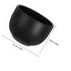 DECHOUS Black Stainless Steel Shaving Soap Bowl with Large Opening Mouth view 2