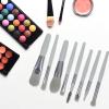 Lurrose Makeup Brush Set 9pcs Mini Soft Bristles Eye Makeup Blusher Brushes with U-shaped Green Bag for Women Beginners Travel Cosmetic Tools view 4