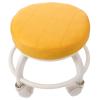 LALADEFIEE Rolling Pedicure Stool with Wheels, Low Height Footrest Stool for Nail Salons and Home Use, Orange Multipurpose Massage and Beauty Salon Chair with Swivel Casters view 1
