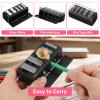Ouligay 2 PCS 5 Hole Makeup Pencil Sharpener for Women Cosmetic Pencil Sharpeners for Lip Eyeliner Eyeliner and Eyebrow Make up Sharpener Tool with Plastic Lid Black and Pink view 3