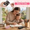Ouligay 2 PCS 5 Hole Makeup Pencil Sharpener for Women Cosmetic Pencil Sharpeners for Lip Eyeliner Eyeliner and Eyebrow Make up Sharpener Tool with Plastic Lid Black and Pink view 4