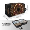 Cheliyz Rustic Celtic Triquetra Knot Norse Pagan Dark Fantasy Design Oxford Travel Organizer Bag Lightweight Water-resistant Storage Pouch view 3