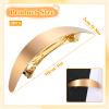 3PCS Gold Hair Clip, Oval French Brrette, Barrettes for Thicky Hair, Non-Slip Simple French Barrette Hairs Clips, for Weddings, Work, Parties, Various Occasions view 2