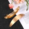 3PCS Gold Hair Clip, Oval French Brrette, Barrettes for Thicky Hair, Non-Slip Simple French Barrette Hairs Clips, for Weddings, Work, Parties, Various Occasions view 4