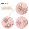 DONFAMDS Rhinestones Hair Clip Set 2 Pieces Floral Crystal Hair Barrettes for Women Bridal Styling Side Bang Alligator Clips Everyday Use view 4