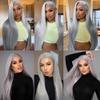 28 30 32 Inch Gray Bundles Straight 3 Bundles Human Hair Brazilian Remy Hair 50 Grams/Bundle 10A Grade Unprocessed Virgin Hairs Silver Grey Color Straight Bundle Weaves Extensions view 2