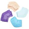 NULYLU Gel Moisturizing Heel Socks for Dry Cracked Feet, 4 Pairs Open Toe Non-Slip Socks in Purple Green Blue and Skin Tone for Men and Women Night Foot Care view 1