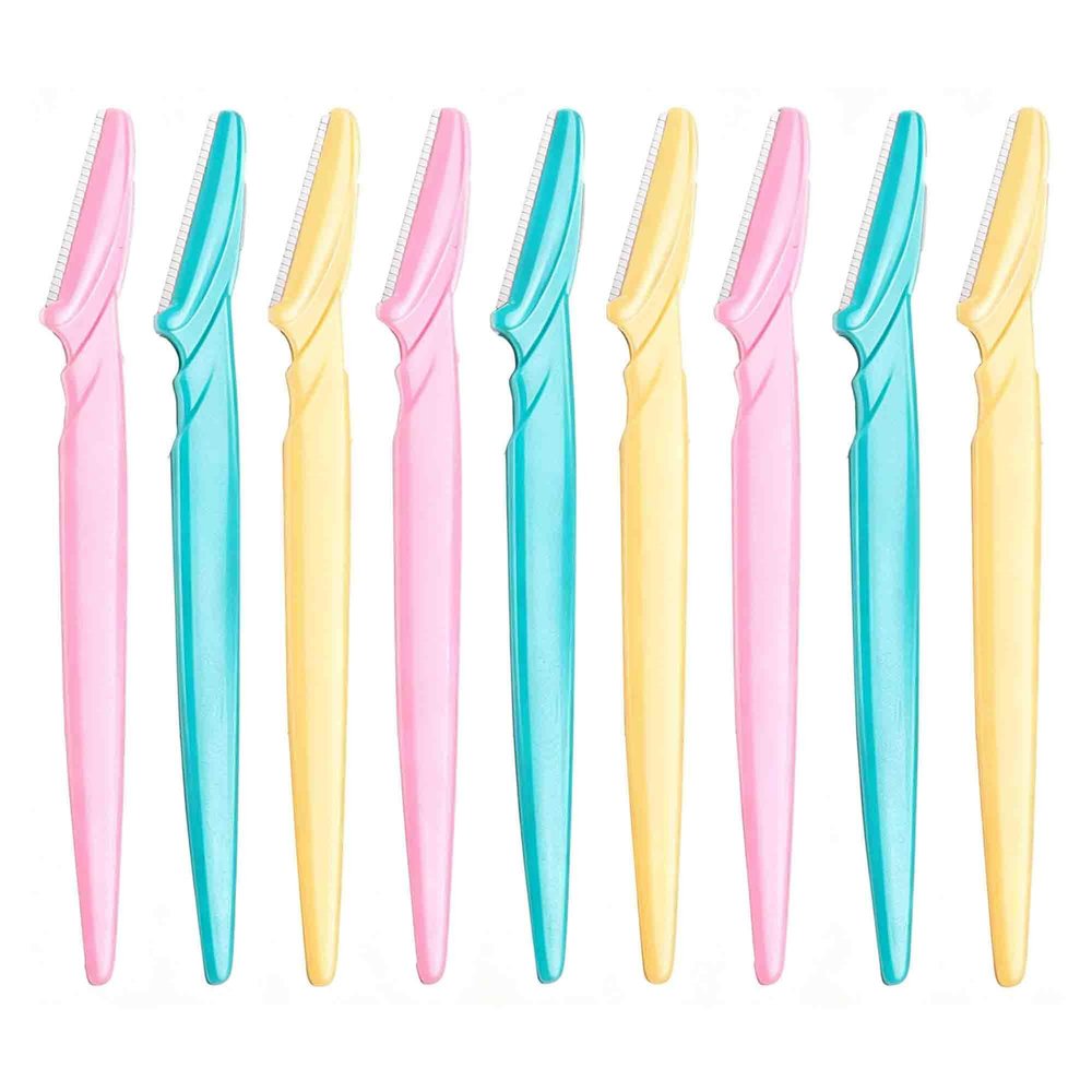ZTRHYOO Eyebrow Razor 9 Pack, Precision Facial Hair Trimmer for Women Girl