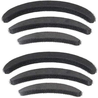 6 Pcs Diy Hair Volume Increase Puff Sponge Pad Bump Up Insert Base Up-do Styling Hair Accessories Black Clever and attractive