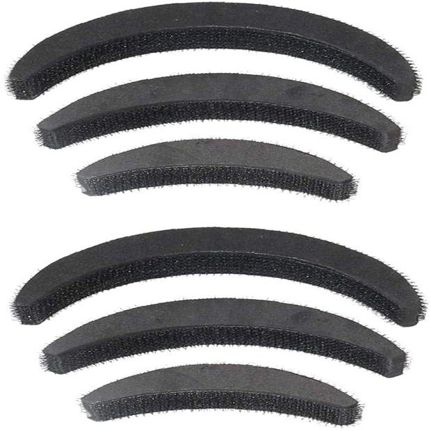 6 Pcs Diy Hair Volume Increase Puff Sponge Pad Bump Up Insert Base Up-do Styling Hair Accessories Black Clever and attractive