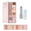 Cheeryep Qianyan Cosmetics Set, Floating Life 16-Color Eyeshadow Palette with True Tone Pigment, Underflow Layer Crystal Film Solid Lip Gloss, Matte Pearl Smoky (F, Eyeshadow + Lipstick) view 1