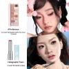 Cheeryep Qianyan Cosmetics Set, Floating Life 16-Color Eyeshadow Palette with True Tone Pigment, Underflow Layer Crystal Film Solid Lip Gloss, Matte Pearl Smoky (F, Eyeshadow + Lipstick) view 2