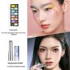 Cheeryep Qianyan Cosmetics Set, Floating Life 16-Color Eyeshadow Palette with True Tone Pigment, Underflow Layer Crystal Film Solid Lip Gloss, Matte Pearl Smoky (H, Eyeshadow + Lipstick) view 2