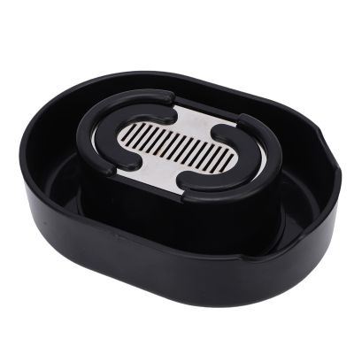 Denash Shaver Rinser Efficient Manual Cleaner for Beard Shaving No Electricity Required Black Plastic 1pc for Men Women Home Use