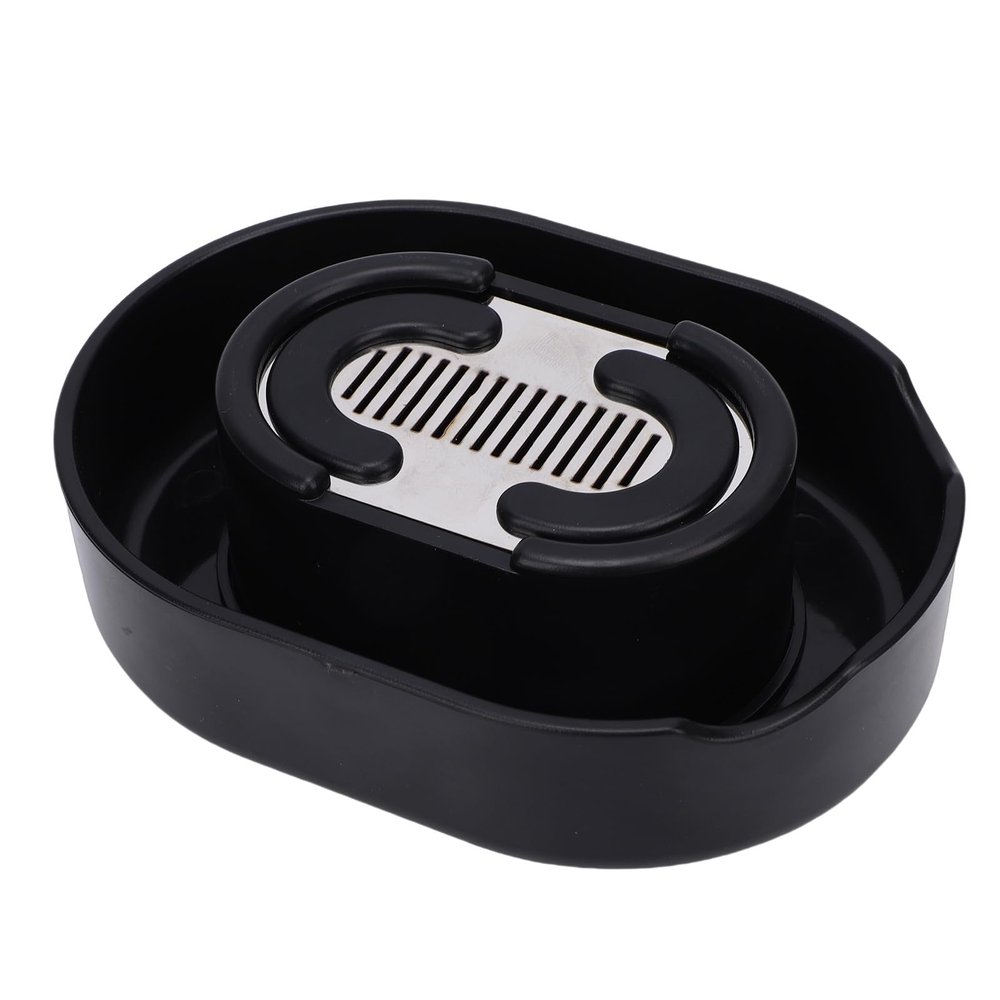 Denash Shaver Rinser Efficient Manual Cleaner for Beard Shaving No Electricity Required Black Plastic 1pc for Men Women Home Use
