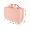 HAKIDZEL Mini Travel Cosmetic Case 14-inch Hard Shell Vanity Suitcase for Women, Portable Makeup Organizer Bag with Handle, Lightweight Pink Makeup Travel Storage view 2