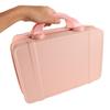 HAKIDZEL Mini Travel Cosmetic Case 14-inch Hard Shell Vanity Suitcase for Women, Portable Makeup Organizer Bag with Handle, Lightweight Pink Makeup Travel Storage view 3